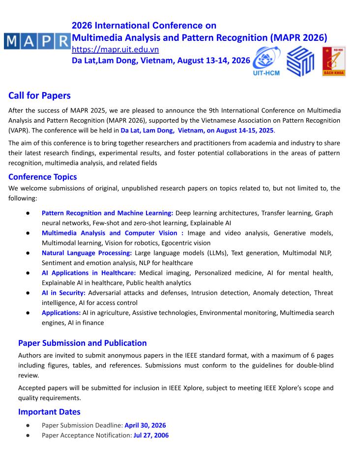  MAPR cfp 2026